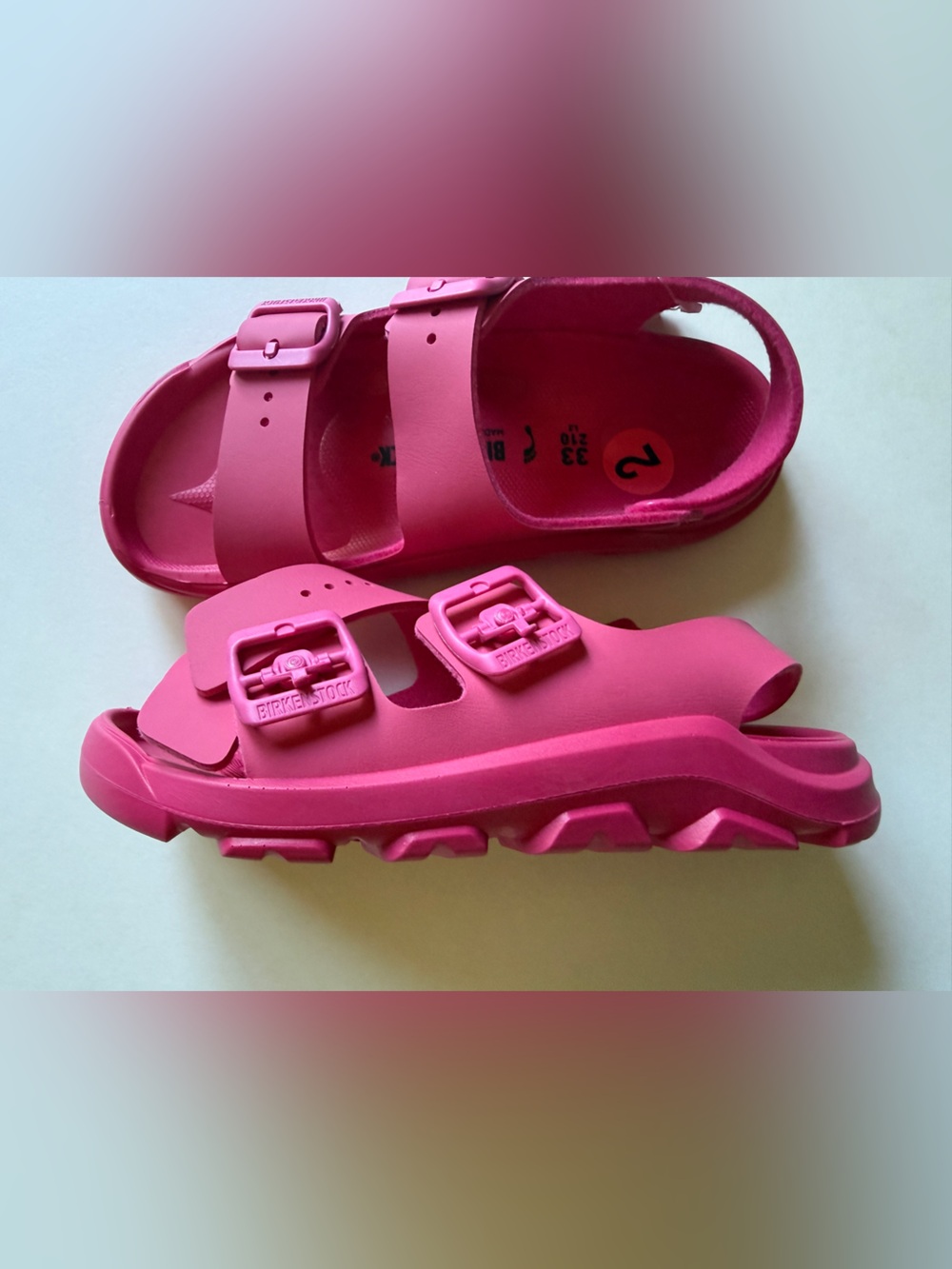 Birkenstock [EU33] Kid's Mogami Birko-Flor Sandal, Narrow Fit, Tulip